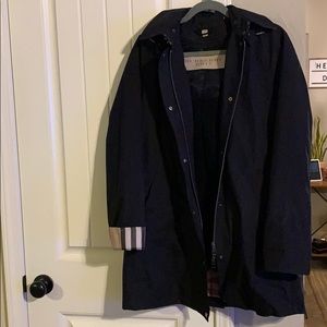 Burberry Brit zip up coat featuring buttons